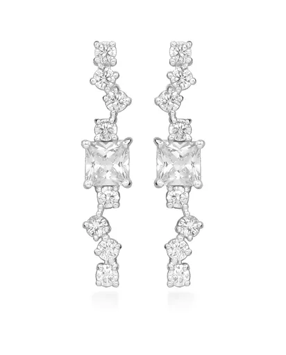 Silver Cat Cercei sclipitori suspendați cu zirconi cubici Classics SC618