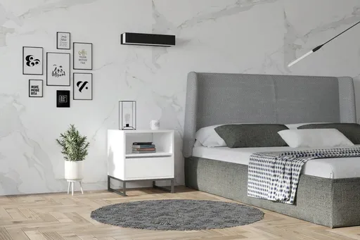 Noptiera, Hanah Home, Lindau, 51x61x51 cm, Alb