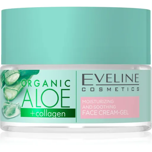 Eveline Cosmetics Organic Aloe+Collagen gel-cremă activ, intens hidratant cu efect calmant 50 ml