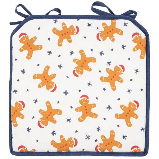 Pernă de scaun Home Elements Gingerbread alb, 40 x 40 cm