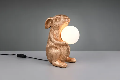 Lampa de masa Rabbit, RL, 21x16x28 cm, 5W, 1x G9, polirasina, auriu