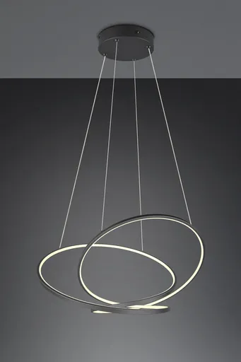 Lustra Darvin, TRIO, 84x66x150 cm, 52W, 1x SMD, metal, negru mat