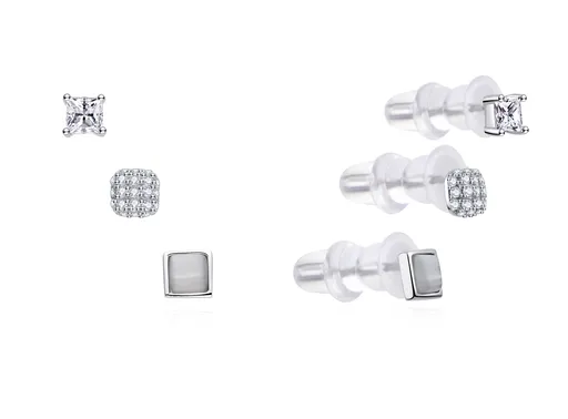 MOISS Set de cercei eleganți din argint E0004874 (3 perechi de cercei)