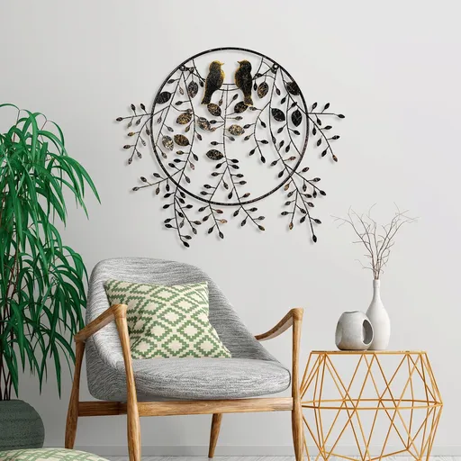 Decoratiune de perete, Love of Birds 2, Size: 75 x 86 cm, Multicolor