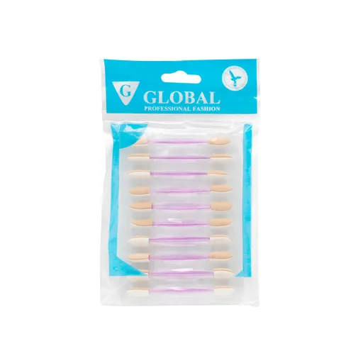 Aplicatoare Fard de Pleoape Global Fashion Purple - set 10 buc