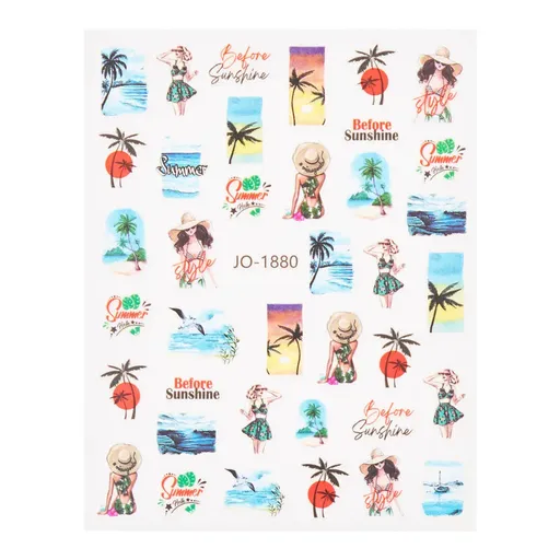 Abtibild unghii 3D JO-1880 Oranjollie