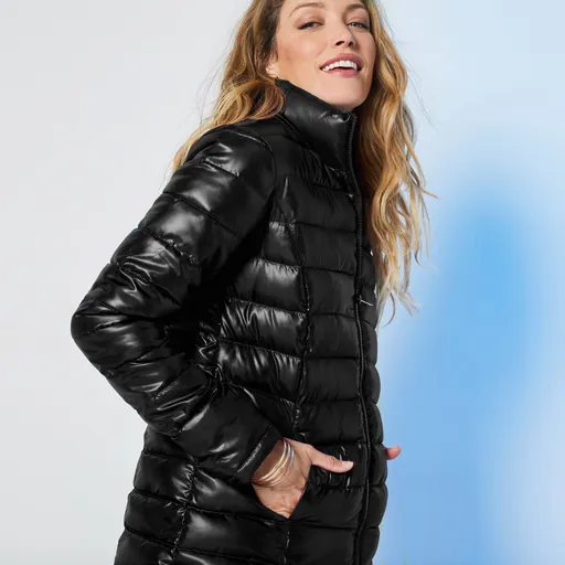 Jachetă matlasată impermeabilă cu fermoar