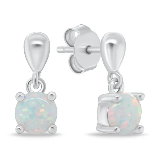 Brilio Silver Cercei de argint cu opal alb EA1137W