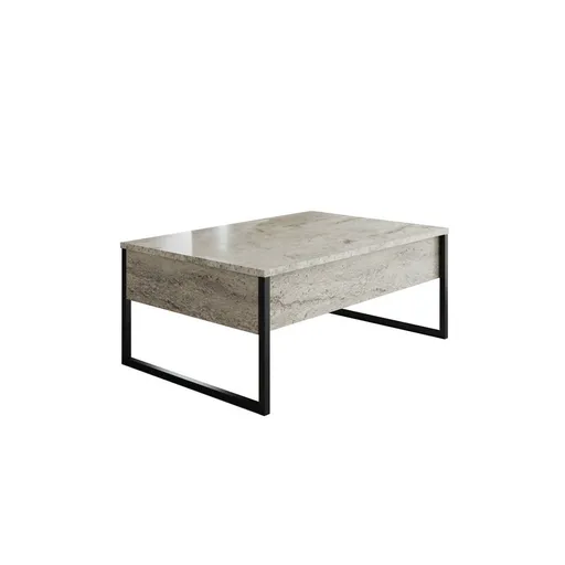 Măsuță de cafea Luxe Travertine and Black, bej
