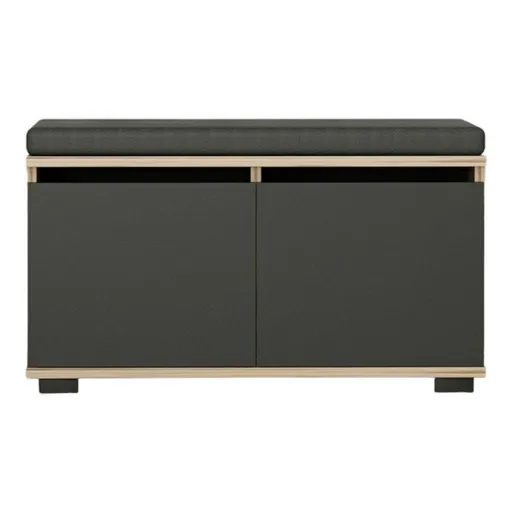 Dulap pentru pantofi Drago Walnut and Black, negru