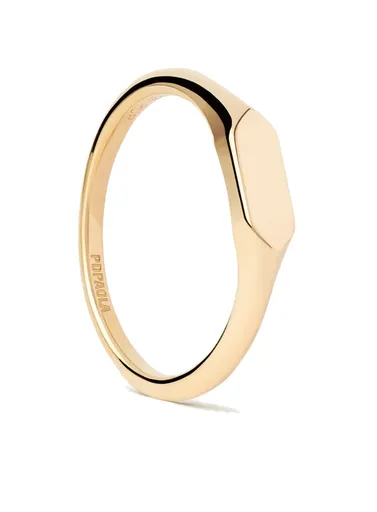 PDPAOLA Inel minimalist placat cu aur Hexagon Mini AN01-C47 50 mm