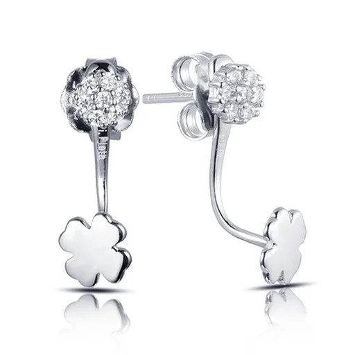 MOISS Cercei frumoși din argint Trifoi 2in1 E0003308