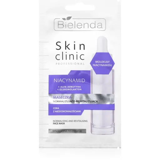 Bielenda Skin Clinic Professional Niacinamide mască de noapte pentru revitalizarea și reînnoirea pielii pentru ten acneic 8 g