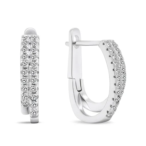 Brilio Silver Cercei populari din argint cu zirconi EA483W