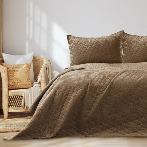 Cuvertură de pat Restilo Laila capuccino, 220 x 240 cm, maro