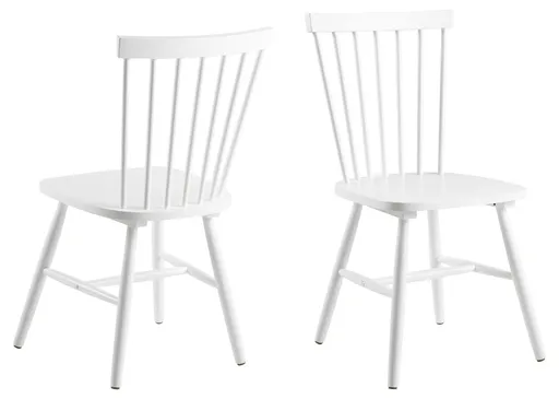 Scaun Riano, Actona, 50.5x49.5x86 cm, lemn de frasin, alb