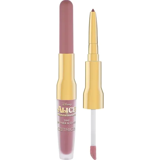Catrice Disney Alice in Wonderland ruj și creion pentru conturul buzelor 2 in 1 culoare C01 How Curious 1.77 g