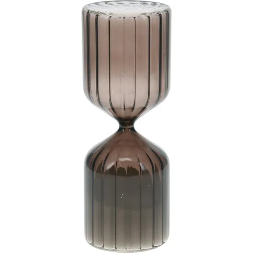 Clepsidră de sticlă gri, 7 x 19 cm