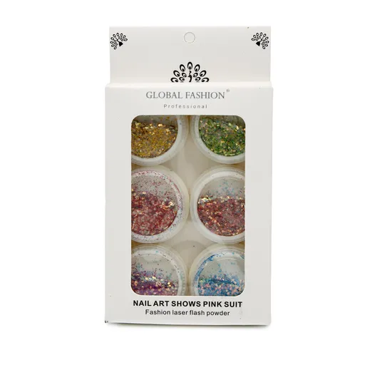 Decor pentru unghii Global Fashion, Set, 6 Culori