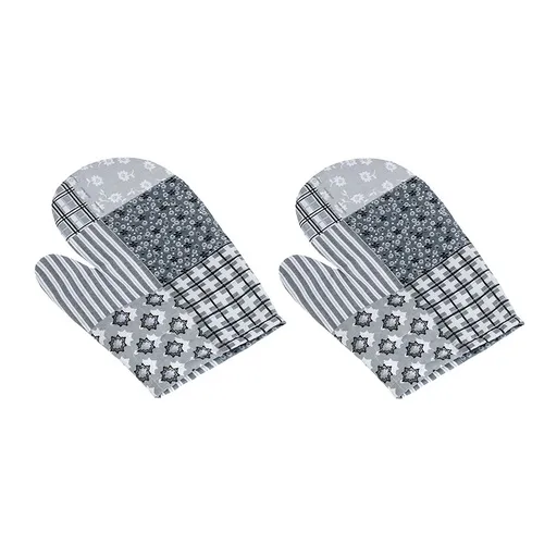 Mănușă de bucătărie Bellatex Patchwork gri, 28 x18 cm, 2 buc