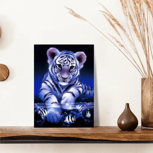 Pictură după numere - Pui de tigru