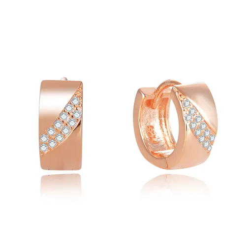 Beneto Cercei fermecători rotunzi din bronz AGUC2674-ROSE