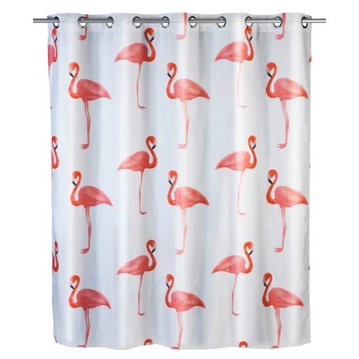 Perdea de dus Flex Flamingo, Wenko, 180x200 cm,  100% poliester, multicolor