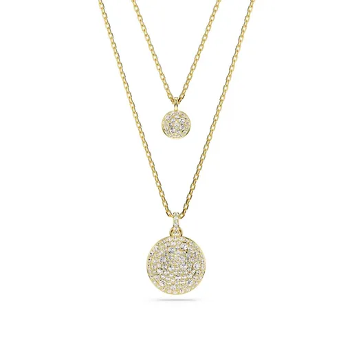 Swarovski Colier dublu placat cu aur Meteora 5683442