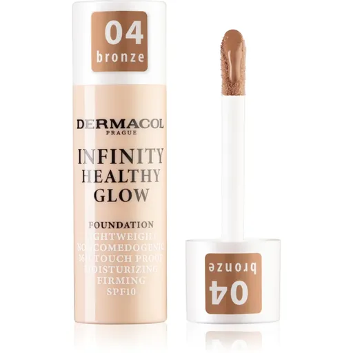 Dermacol Infinity Healthy Glow fond de ten lichid SPF 10 culoare 04 Bronze 20 g