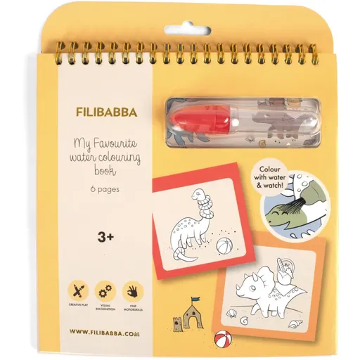 FILIBABBA My Favourite Water Colouring Book Dinos desene de colorat 3y+ 1 buc