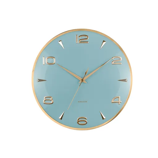 Karlsson 6017BL ceas de perete design, albastrudeschis, diametru 40 cm, albastru