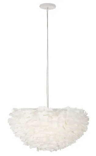 Lustra Feather, Mauro Ferretti, 1 x E27, 40W, 60x30 cm, fier, alb