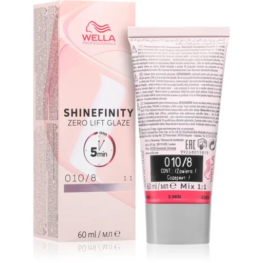 Wella Professionals Shinefinity Zero Lift Glaze vopsea de păr demipermanentă culoare 010/8 Opal Flash 60 ml
