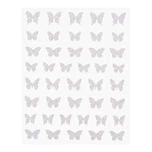 Abtibild unghii 3D Silver Butterfly Oranjollie