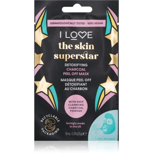 I Love Skin Superstar mască activă și detoxifiantă cu carbon activ 10 ml