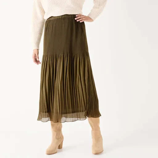 Fustă plisată din voal uni, pentru siluete mai înalte