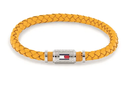 Tommy Hilfiger Brățară modernă pentru bărbați din piele galbenă Homme 2790453