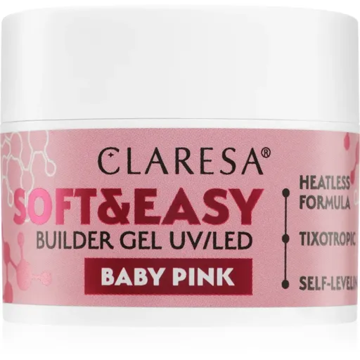Claresa Soft&Easy Builder Gel gel de bază pentru unghii culoare Baby Pink 12 g
