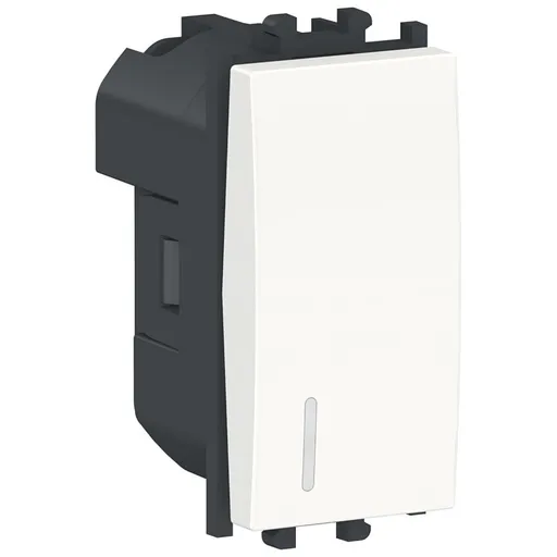 Intrerupator cu revenire, indicator luminos 1 modul Schneider Easy Styl LMR1121001, alb