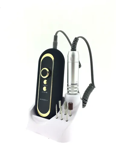 Freza / Pila Electrica Unghii Reincarcabila BQ-504 A, 35000 rpm, 40W, Neagra