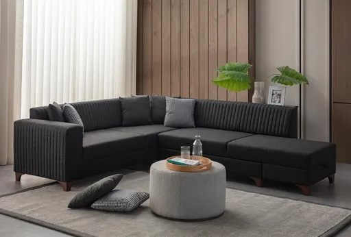 Coltar, Atelier del Sofa, 752EST1371, Frame: 70% HORNBEAM/30% MELAMINE COATED CHIPBOARD, Antracit