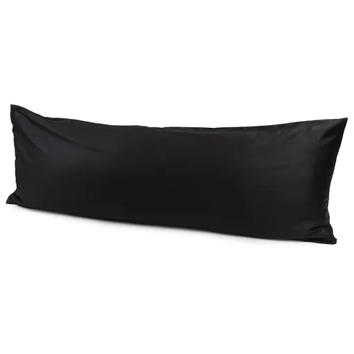 Faţă de pernă 4Home, pentru pernă de relaxare Soţ de rezervă,satin negru, 50 x 150 cm, negru