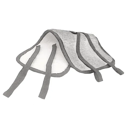 Centura abdominală reversibilă, din lână de oaie, gri, gri deschis