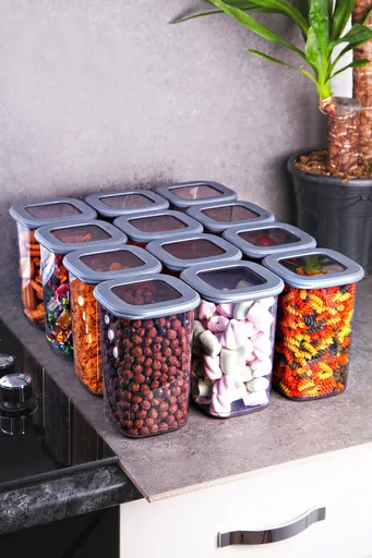 Set recipiente depozitare, Hermia, 430KSV1435, Gri