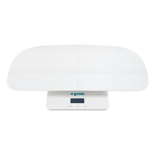 Cantar digital corporal 2 in 1 pentru bebe si mama U-grow, 65x32x4.5 cm, plastic, alb