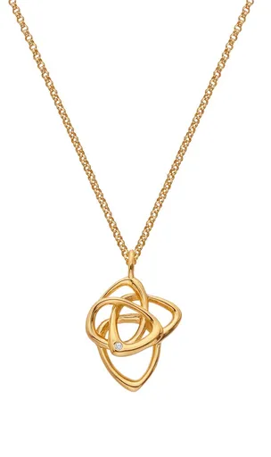 Hot Diamonds Colier placat cu aur cu diamant Golden Edit Hope DP1085 (lănțișor, pandantiv)