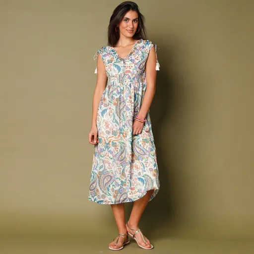 Rochie fără mâneci, cu imprimeu