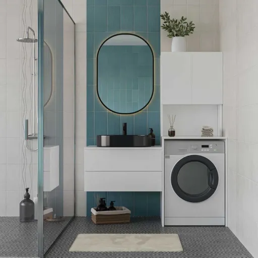 Dulap masina de spalat, Hanah Home, Adr-482-Bb-1, 65x182x60 cm, Alb