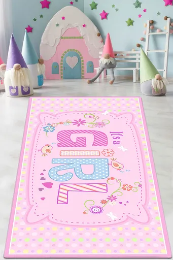 Covor, It's A Girl, 80x150 cm, Poliester, Multicolor