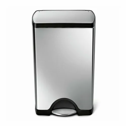 Simplehuman Coș de gunoi dreptunghiular cu pedală,38 l, oțel